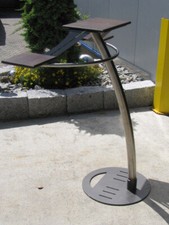 Rednerpult Notebook Mousepad Präsentationen, Edelstahl VA Holz