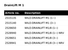 Wilo Abwasserhebeanlage DrainLift M1 (1~) Artikel Nr. 2515135