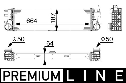 Ladeluftkühler mahle 180 - ladeluftkühler,