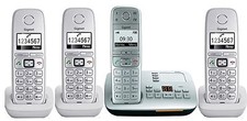 QUATTRO SET Siemens Gigaset E500A senioren DECT Telefon ECO mit E310H Mobilteil