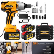 1/2" 6000mAh 1800NM Schlagschrauber Schrauber Akkuschrauber mit Koffer & 2X Akku