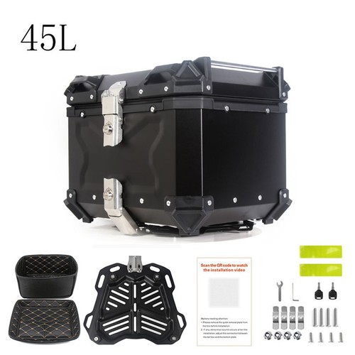 45l motorrad top box - box, schwarz