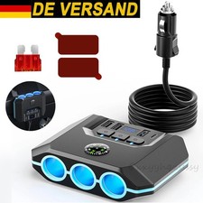 12/24V LED Verteiler Dose Zigarettenanzünder Mehrfachstecker USB TypC Steckdose