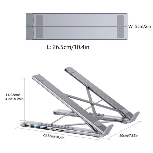 Usb laptop stand with - usb-c,