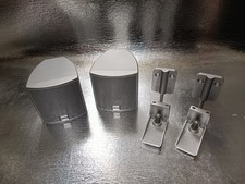 2x Canton CX Satelliten Lautsprecher Boxen ink. Halterungen Silber Speaker