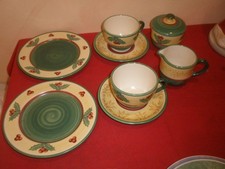 Villeroy & Boch Gallo Winter Season Fayence 2 Gedecke Milchkännchen + Zuckerdose