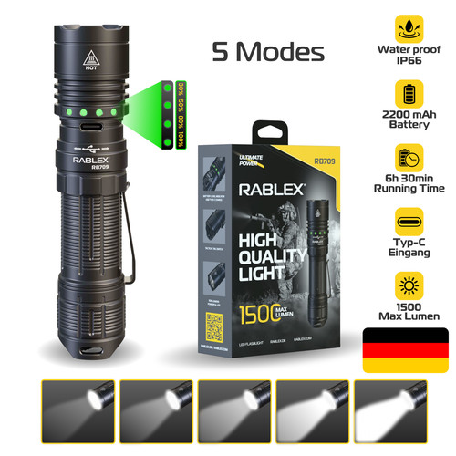 Led taschenlampe aluminium - led,