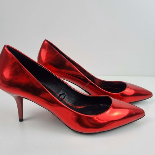 Zara pumps rot metallic - zara,