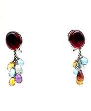 750 Gold Ohrhänger mit farbintensive Edelsteine Ohrstecker Weißgold Juwelier GHL