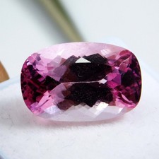 CM Zertifiziert " 12.30 Karat Exzellent Natürlich Rose Pink Morganit Kissen Cut