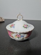 Royal Albert Lady Carlyle Porzellan Teedose Zuckerdose Goldrand Verzierung