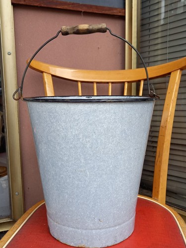 Vintage eimer emaille - vintage,