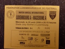 Ticket  Luxemburg - Mazedonien  20.08.2008