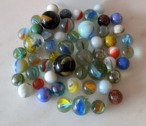 Alte glas murmeln - 50,