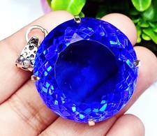 Blauer Topas GS Massiv Silber