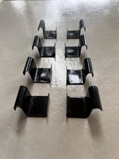 TRUE VINTAGE 8x WHB Klammern Halter Bodenträger 70er schwarz Regal REGALSYSTEM