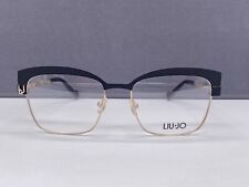 Liu Jo Brille Damen Schwarz Gold Strass Groß Quadratisch  große gläser  LJ 2114