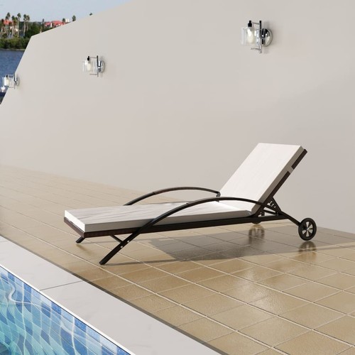 Sonnenliege poly rattan - sonnenliege,
