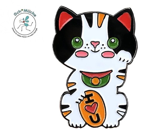 Anstecker winkekatze katze - anstecker,