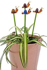 Pflanzenstecker mit Schnecke aus Glas, verschiedene Farben Glasvogelwelt