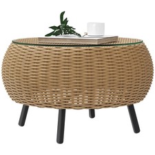 Beistelltisch aus polyrattan - beistelltisch,