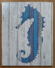 Deko HDF - maritim Tiere Meer Seepferdchen Liebe Treue Umweltschutz