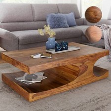 FineBuy Couchtisch Massivholz