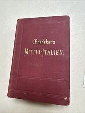 Baedeker Mittel Italien und Rom 1893 Reiseführer Karten Karl Baedekers
