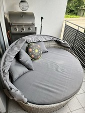 Liegebett Polyrattan Braun Sonneninsel Gartenliege Rattanbett Sonnenliege Sofa ⛅