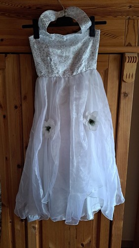Mädchen kleid 116 - kleid, weiß