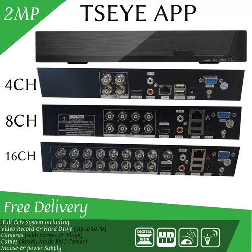 Cctv dvr 2mp 16 - dvr, 4/8/16
