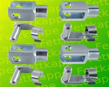 4 x Gabelkopf - Gabelgelenk 4x8 DIN71752 - M4 + Sicherungsbolzen / ES-Bolzen