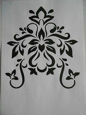 Schablone Blumenornament auf