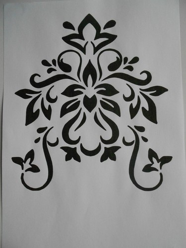 Schablone blumenornament auf - blumenornament,