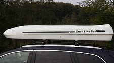 Exklusive Grosse GFK Premium Dachbox Surfbox Big Malibu XL SILBER von MOBILA