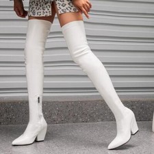 Damen Cowboy Overknee Spitz