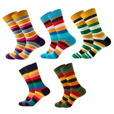 Bunte Baumwoll Socken (37-44) – 5er Pack Ringel, Damen & Herren, Atmungsaktiv