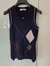 FTC cashmere Pullunder Kaschmir blau Rauten Gr. S, Neuw.