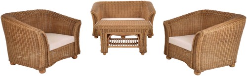 Set wohnzimmer rattanset - set/4,