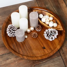 Teakholz tablett lasiert mit - tablett,
