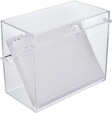 helit Klein-Karteikasten Lernkartei A6 que glasklar Karten liniert A-Z Register✅