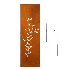 Edelrost Garten Sichtschutz Wand Rost Sichtschutzwand Metall 160x50 cm Ranke 