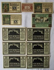 10 Banknoten Notgeld der Stadt Quedlinburg 1921-1922 (104621)