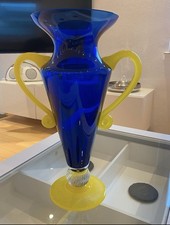 Muranoglas Vase / Doppelhenkel