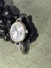 Ovale Damenuhr 835er Silber