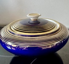 Bonboniere Weimar Porzellan Modell Petra Echt Kobalt blau mit Gold