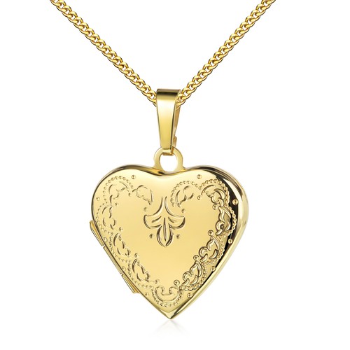 Anhänger herz medaillon gold - medaillon,
