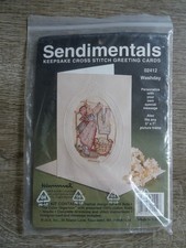 Stickpackung Hummel Waschtag Stickkarte Grußkarte sticken Stickgarn 13 x 18 cm