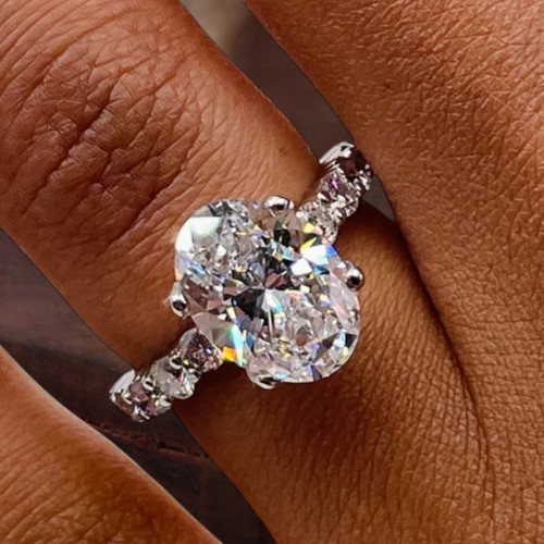 Karat weißgold diamant - 18,