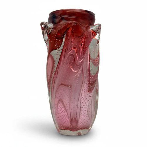 Vintage art glass vase - glass,